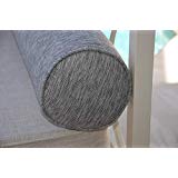 Round Bolster Pillow Cover. Smoke-Graphite.