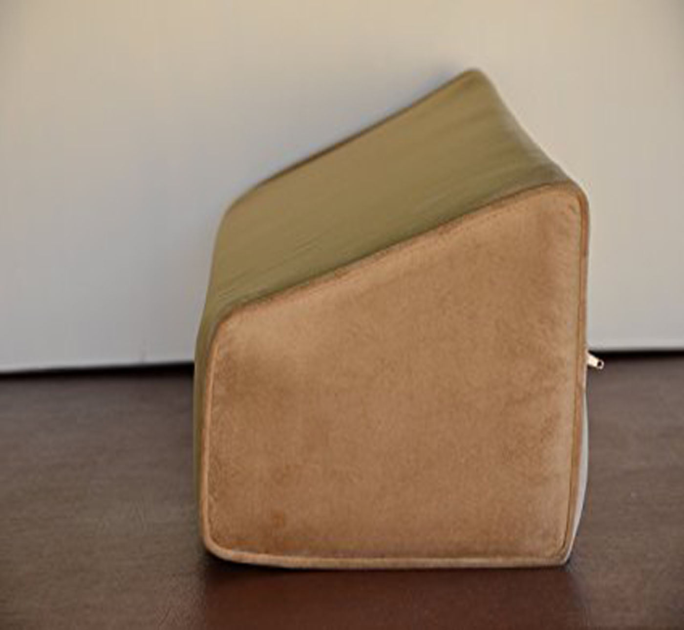 Wedge Bolster Cover ( Deluxe-Velvet-Camel)