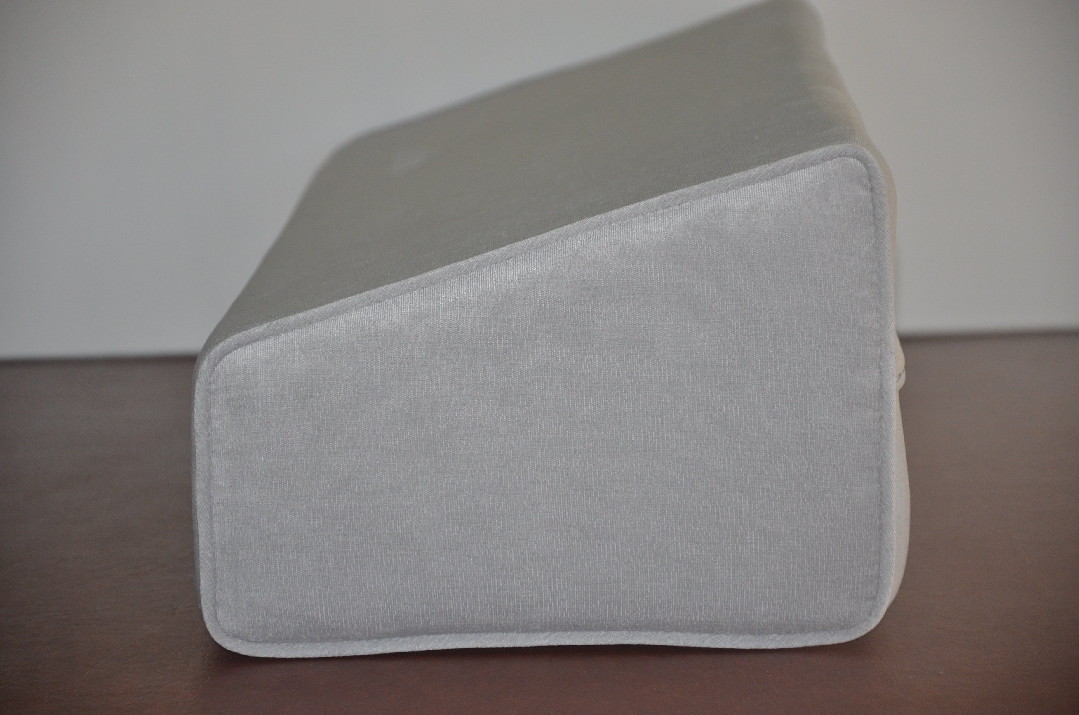 Wedge Bolster Cover ( Velvet-Grey)