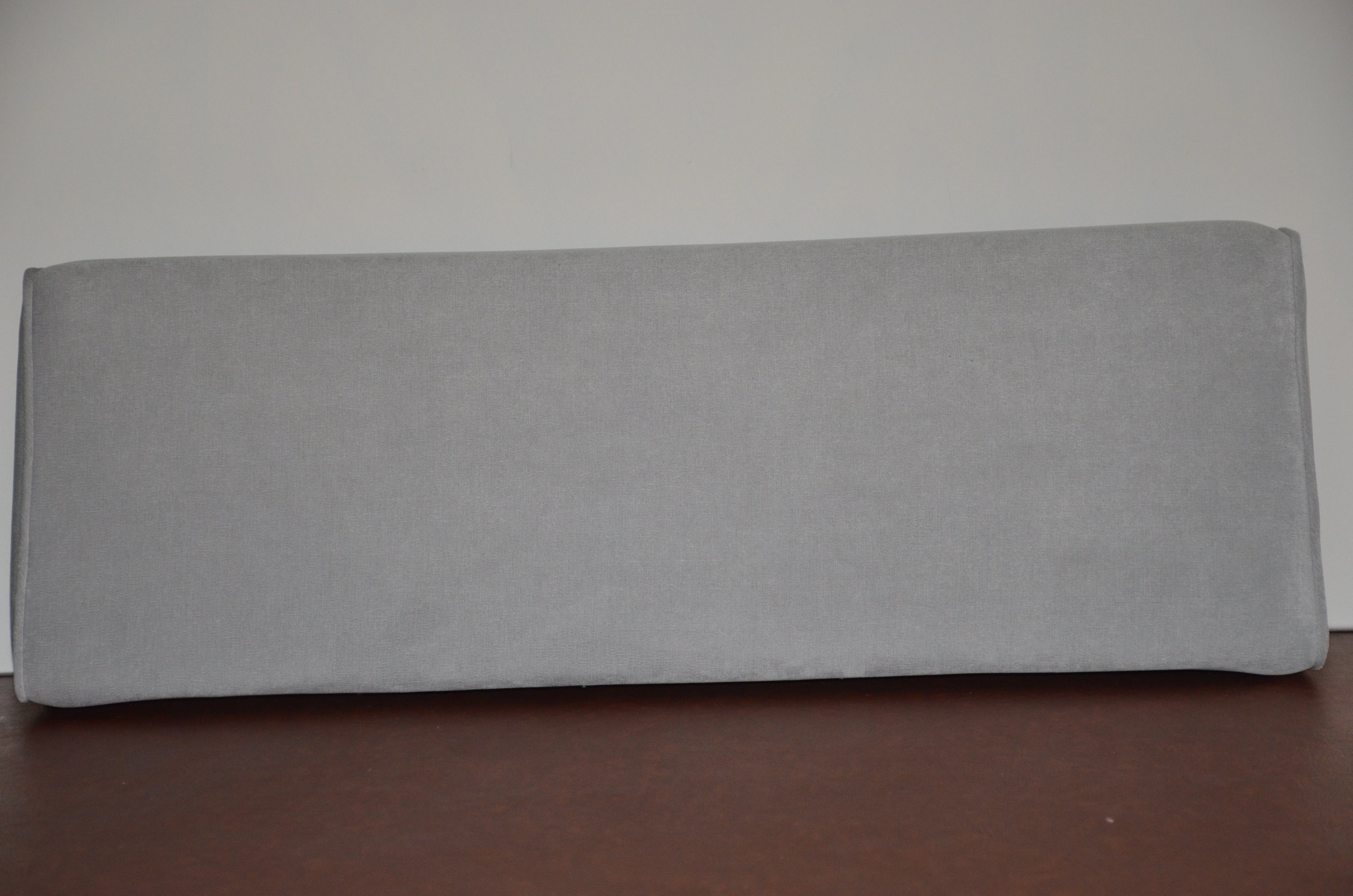 Wedge Bolster Cover ( Velvet-Grey)