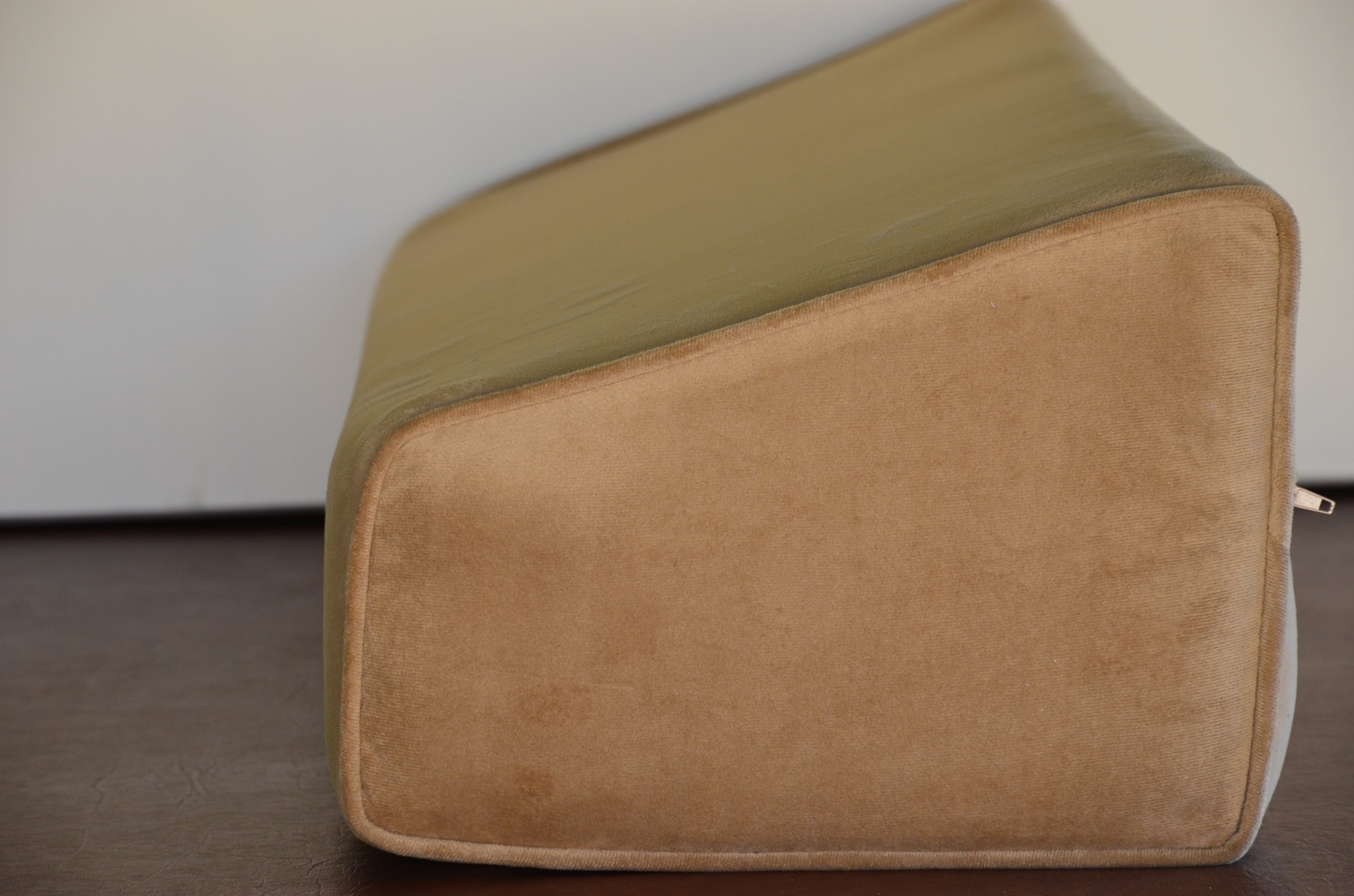 Wedge Bolster Cover ( Deluxe-Velvet-Camel)