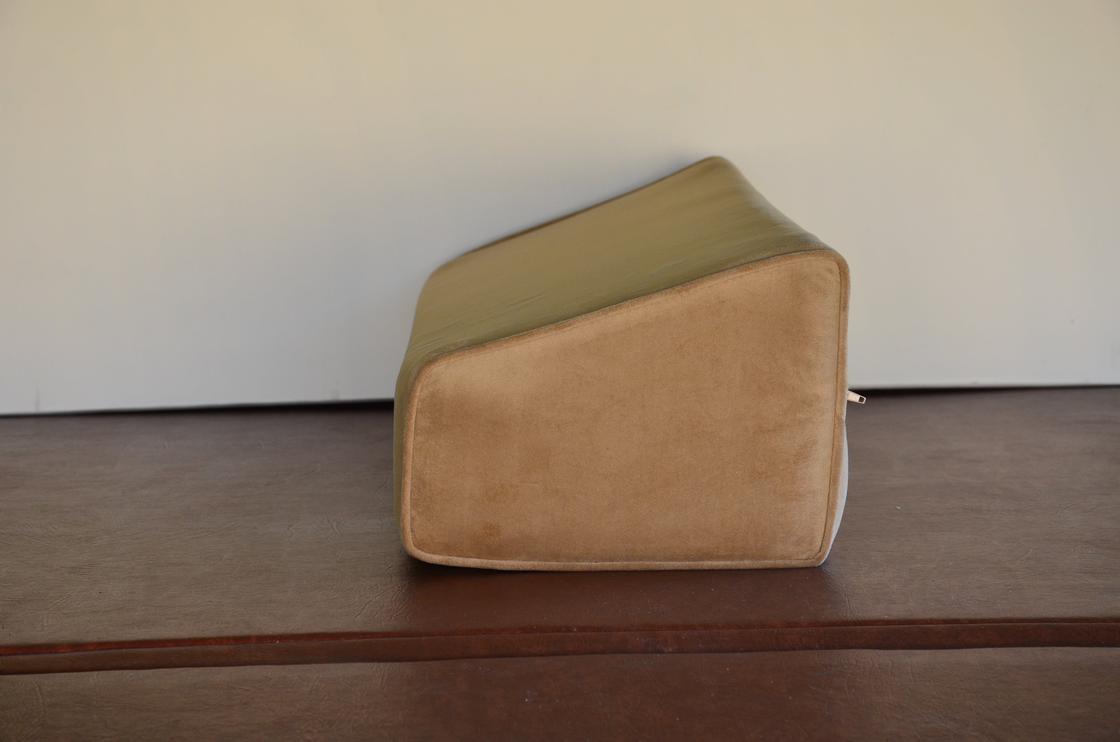 Wedge Bolster Cover ( Deluxe-Velvet-Camel)