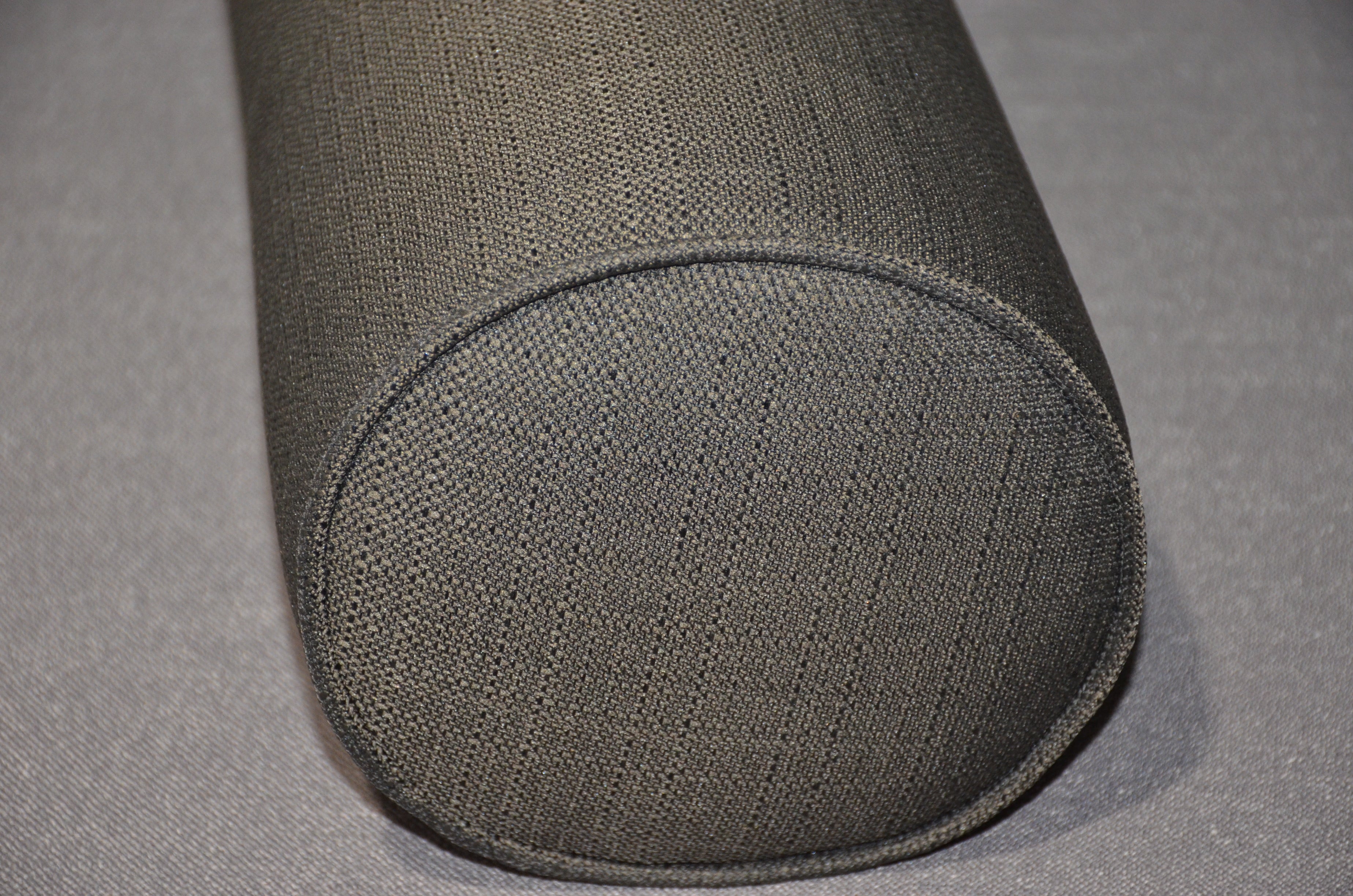 Round Bolster Pillow Cover . Linen Graphite-234.