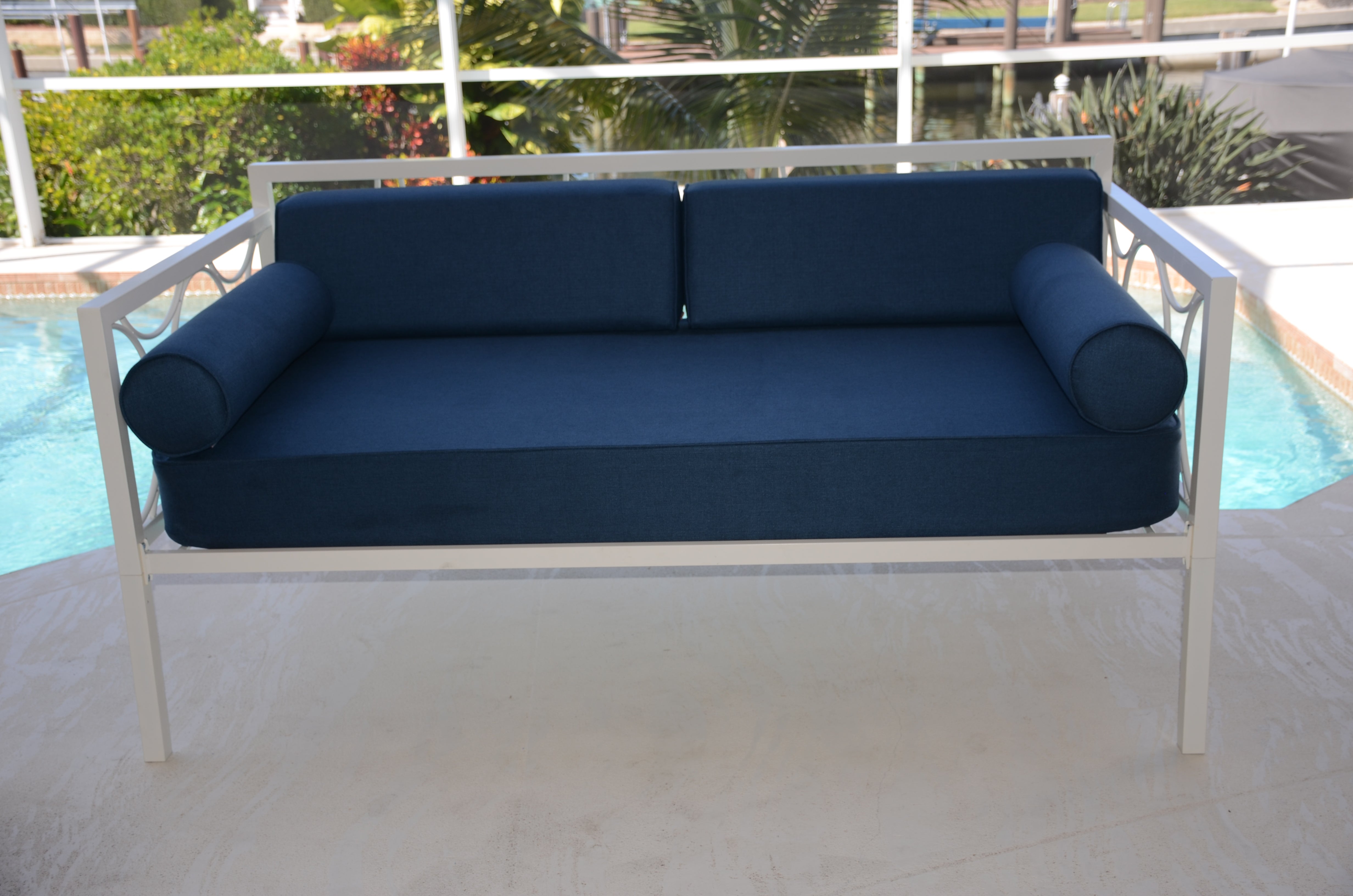 Wedge Bolster Cover (Lepap-Navy-Blue)