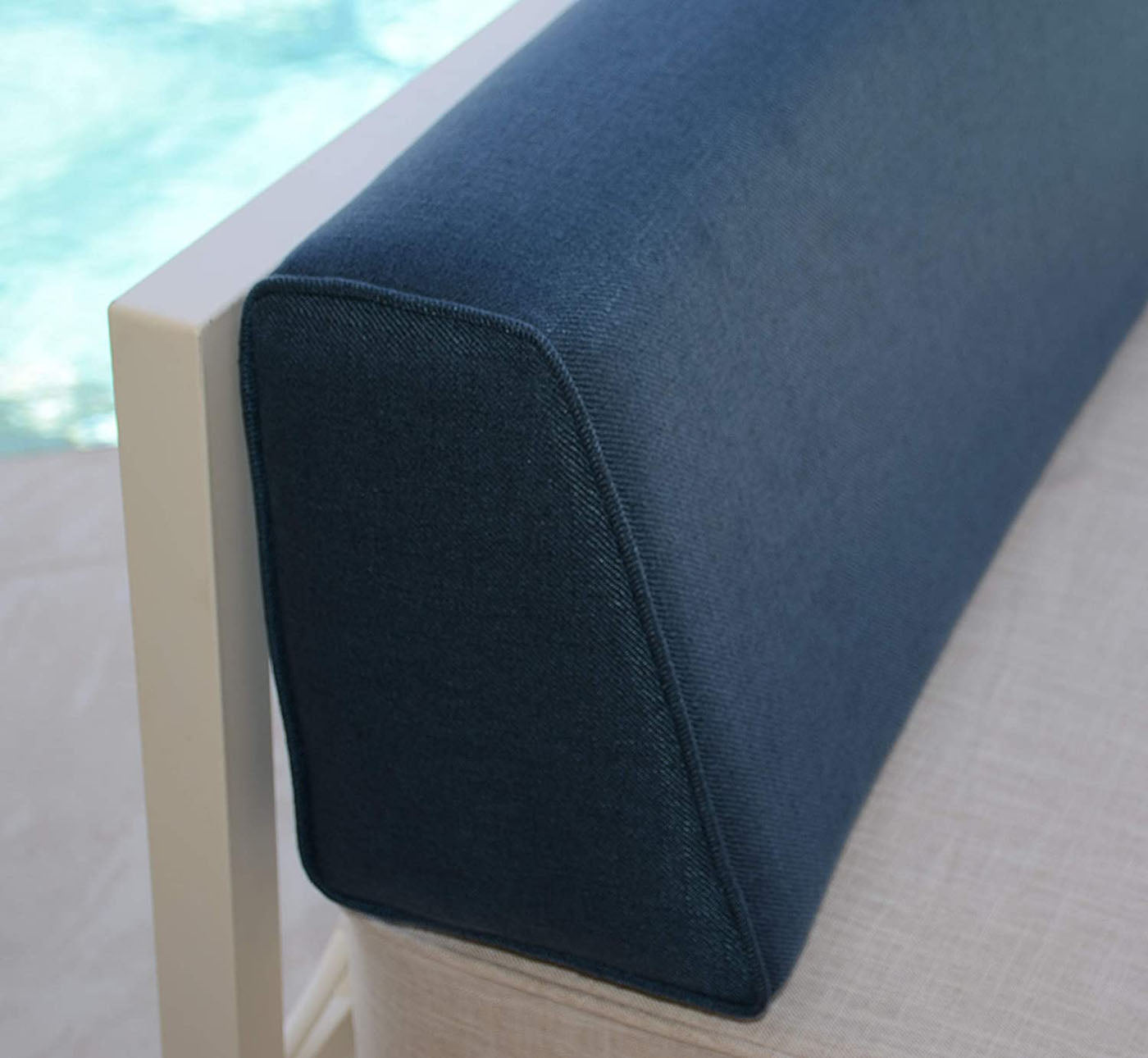 Wedge Bolster Cover (Lepap-Navy-Blue)