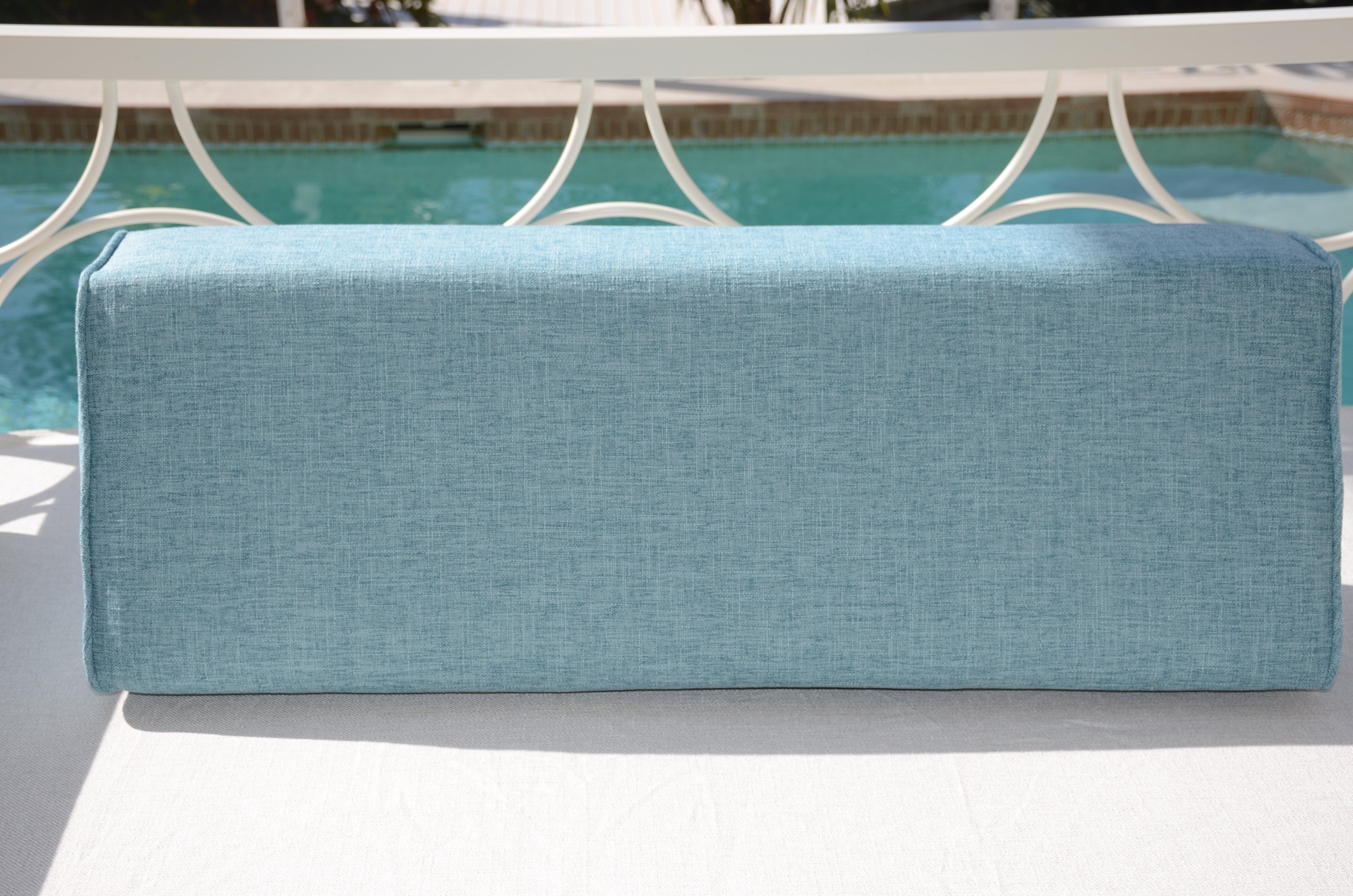 Wedge Bolster Cover (Linen-Mont-Turquoise)