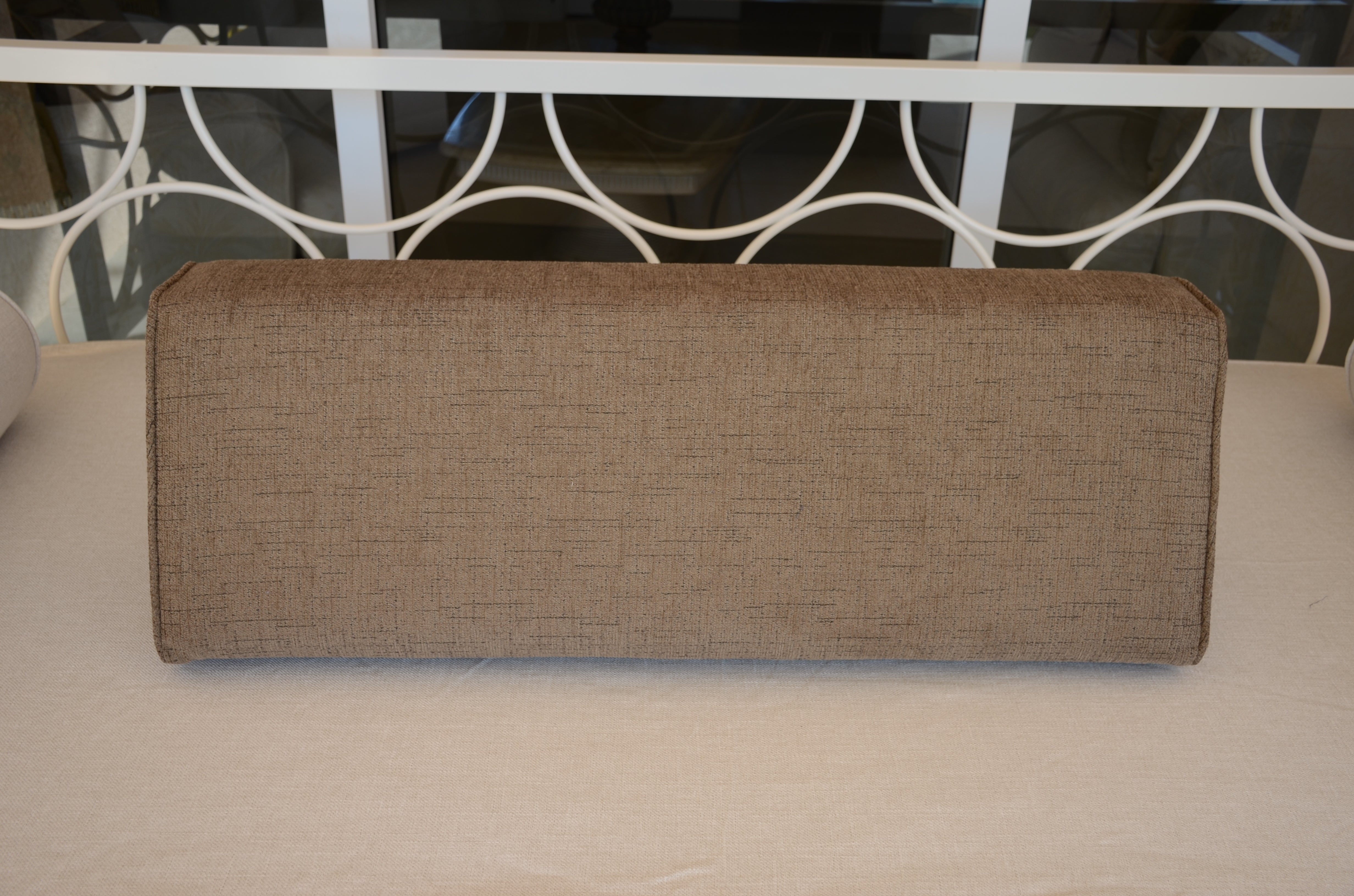 Wedge Bolster Cover ( Chenille 12217 Stone)