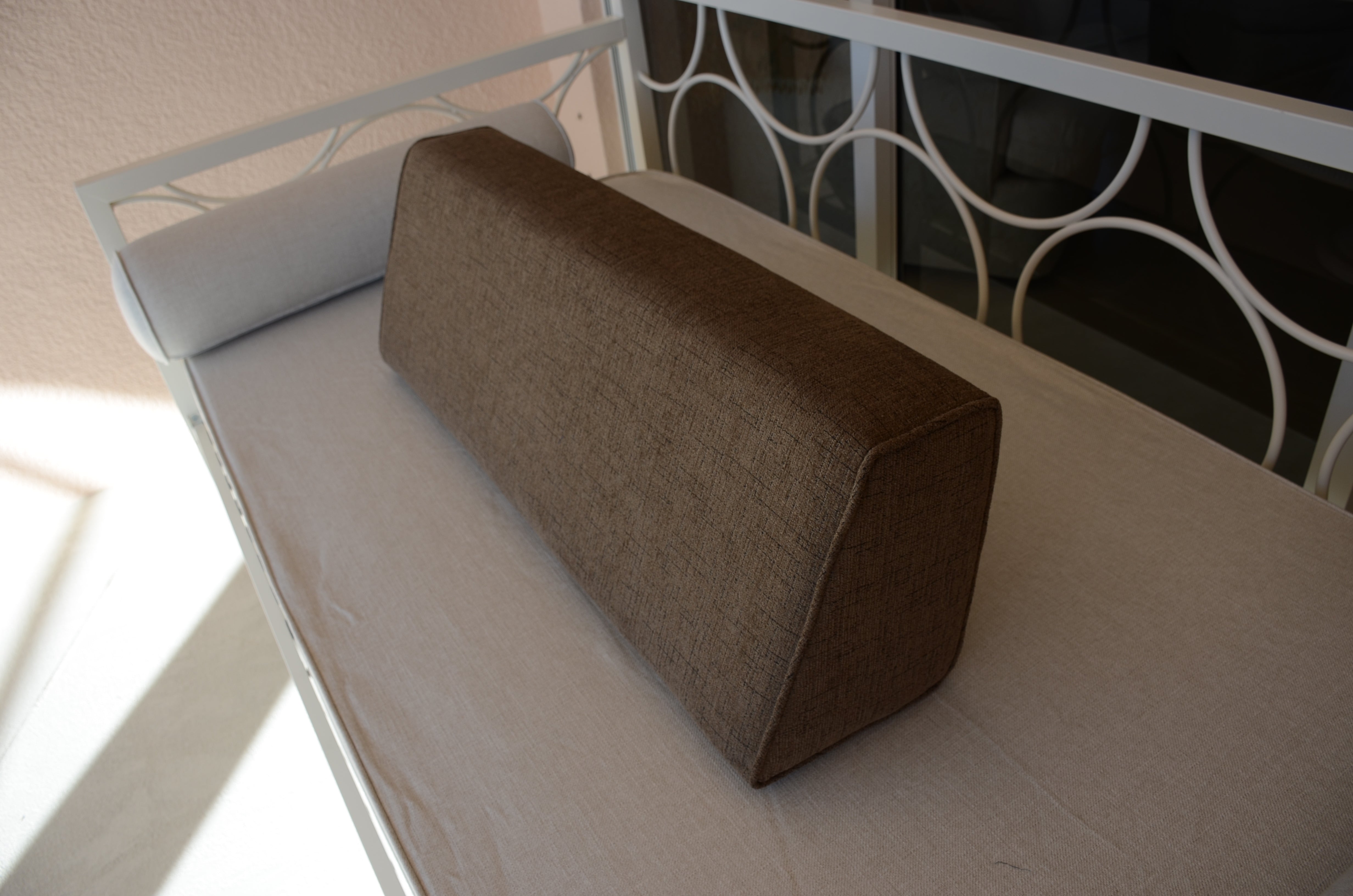 Wedge Bolster Cover ( Chenille 12217 Stone)