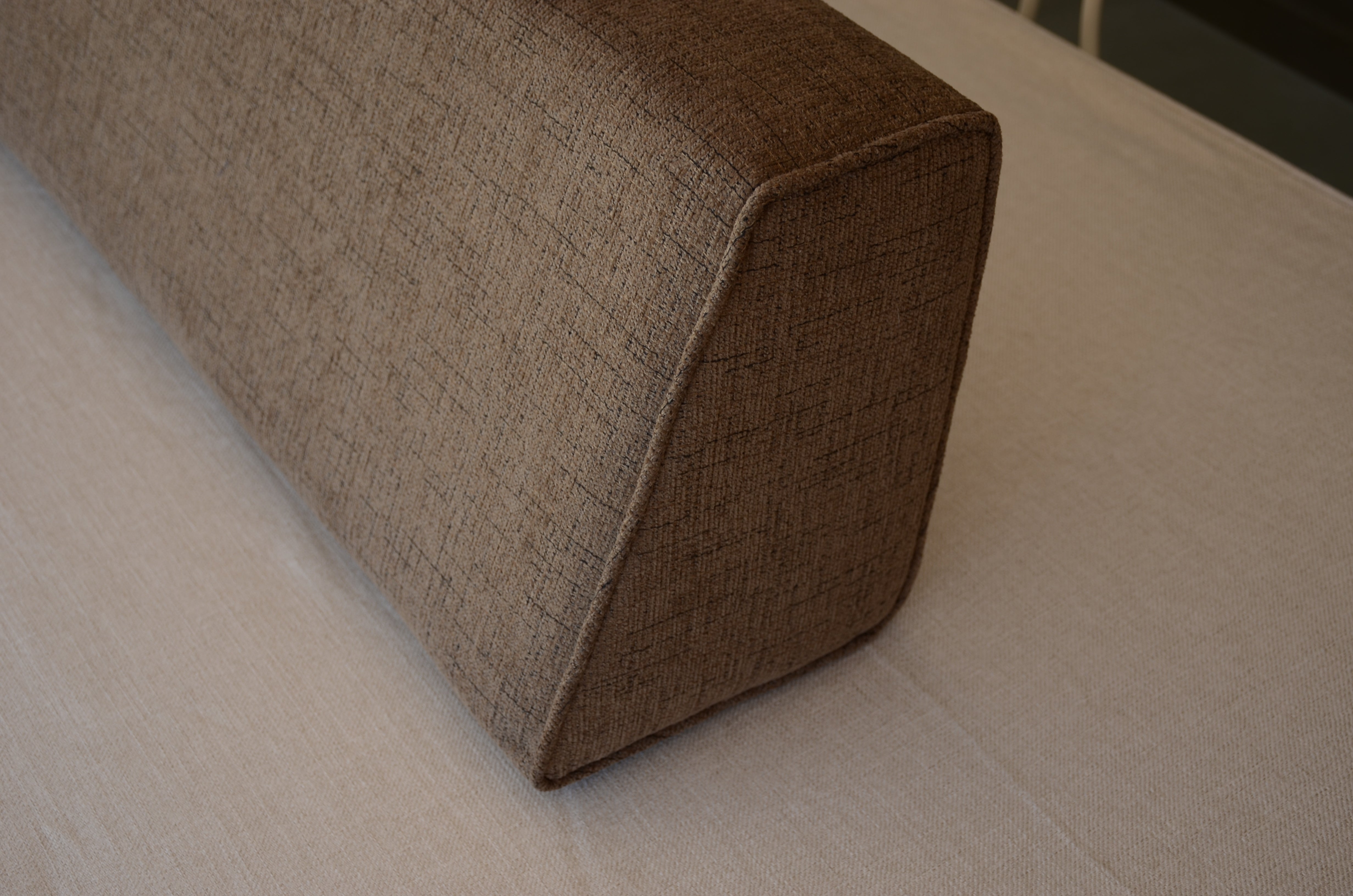 Wedge Bolster Cover ( Chenille 12217 Stone)