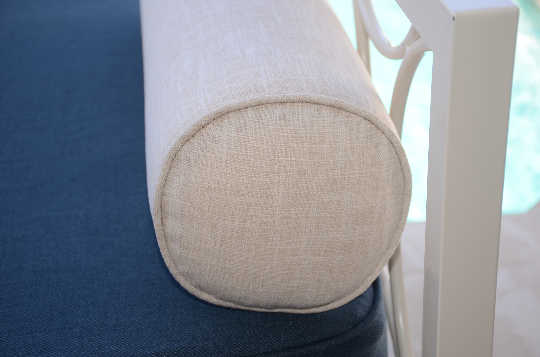 Round Bolster Pillow Cover. Linen-Natural.